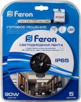 Cветодиодная LED лента Feron LS607, готовый комплект 5м 60SMD(5050)/м 14.4Вт/м IP65 12V 6500К,ДЕМО-УПАКОВКА 27907