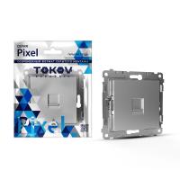 Розетка компьютерная 1-м СП Pixel RJ45 кат.5E механизм алюм. TOKOV ELECTRIC TKE-PX-RC1-C03