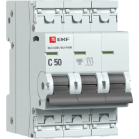 Выключатель автоматический 3п C 50А 6кА ВА 47-63N EKF PROxima EKF M636350C