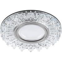 Светильник встраиваемый с LED подсветкой Feron CD944 потолочный MR16 G5.3 прозрачный, хром 32992