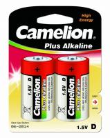 Элемент питания алкалиновый D/LR20 1.5В Plus Alkaline LR20-BP2 BL-2 (блист.2шт) Camelion 1654