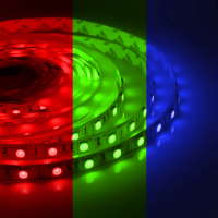 Комплект светодиодной ленты Apeyron 12В 7.2Вт/м smd 5050 30 д/м IP20 5м RGB (блок, коннектор, контроллер) 10-47