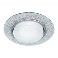 Светильник встраиваемый с белой LED подсветкой Feron CD4046 потолочный GX53 без лампы, прозрачный, хром 41908