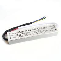 Трансформатор электронный для светодиодной ленты 40W 12V IP67 (драйвер), LB007 48054