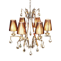 Подвесная люстра Lumina Deco Glamour LDP 66247-6 BR+CHR