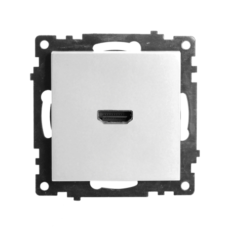 Розетка HDMI 2.1, Type A  (механизм), STEKKER GLS00-7118-01, серия Катрин, белый 50058