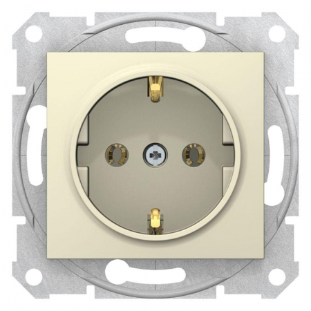 Механизм розетки 1-м СП Sedna 16А IP20 с заземл. быстрозажим. контакты без защ. шторок беж. SchE SDN3001847