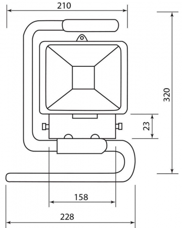 Светодиодный прожектор Feron LL-261 переносной IP65 20W 6500K 12156