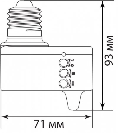 Микроволновый датчик движения (с патроном E27)  5.8GHz 230V 60W 5m 360° белый, SEN41 22070