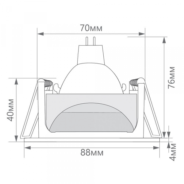 Светильник встраиваемый Feron DL2830 потолочный MR16 GU5.3 белый, черный 32646