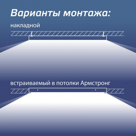 Светильник светодиодный 36Вт 6500К 176-264В 595х595х18 ДВО универс. опал панель КОСМОС KOC_DVO36W6.5K_OP