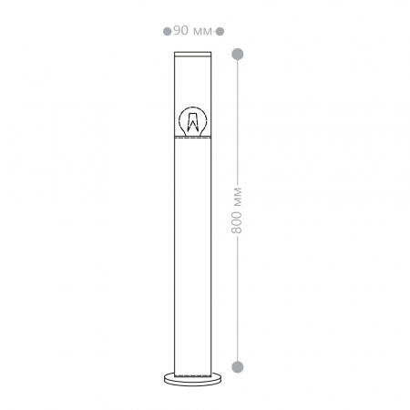 Светильник садово-парковый Feron DH1305, столб,  E27 230V, черный 51333