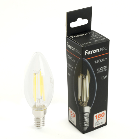 Лампа светодиодная Feron.PRO LB-1208 Свеча E14 8W 175-265V 4000K 51248