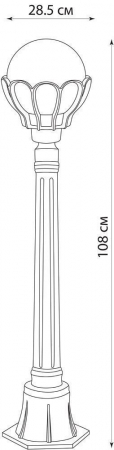 Светильник садово-парковый Feron PL5056 столб 100W E27 230V, черное золото 11558