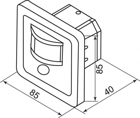 Датчик движения 600W 9m 120° белый, SEN1/LX19B 22005