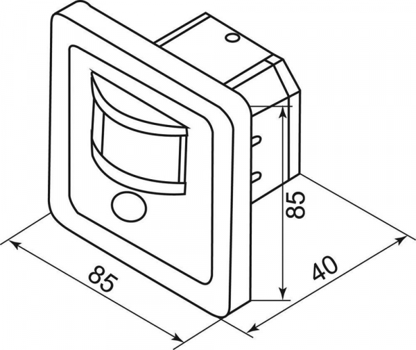 Датчик движения 600W 9m 120° белый, SEN1/LX19B 22005