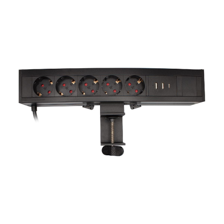 Блок розеток (5 секции 2 USB + 1 type-C беспроводная зарядка) Mebax 00-00002875