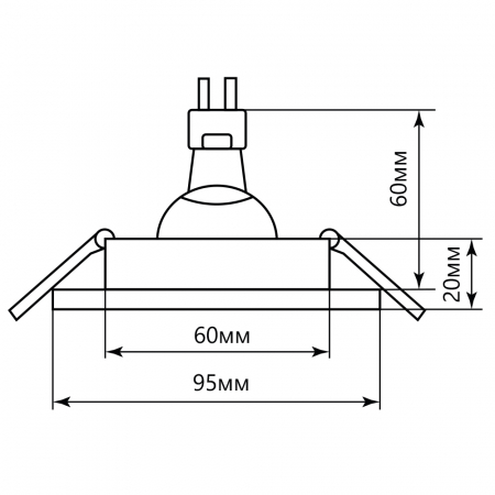 Светильник встраиваемый Feron GS-M388 потолочный MR16 G5.3 белый 28888