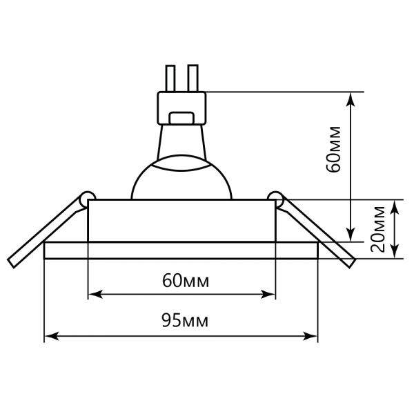 Светильник встраиваемый Feron GS-M388 потолочный MR16 G5.3 белый 28888