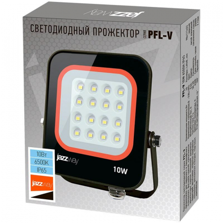 Прожектор светодиодный PFL-V 10Вт 6500К IP65 ДО JazzWay 5039674