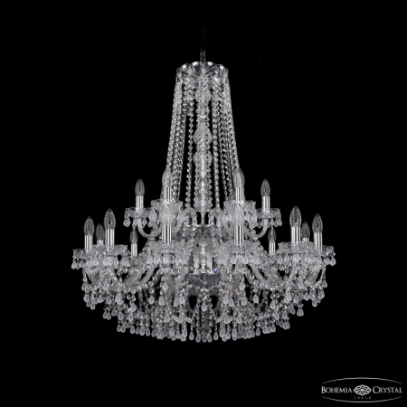 Подвесная люстра Bohemia Ivele Crystal 1410/12+6/300/h-95/2d Ni V0300