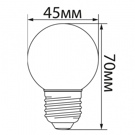 Лампа светодиодная Feron LB-37 Шарик матовый E27 1W 2700K 25878