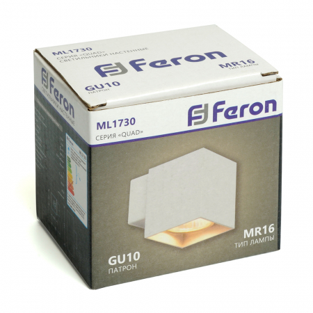 Светильник  настенный Feron ML1730 QUAD   MR16 35W, 230V, GU10,  белый IP20 48430