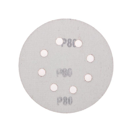 Диск абразивный перфорированный на ворсовой основе на липучке P80 125мм (уп.10шт) Kranz KR-91-1166