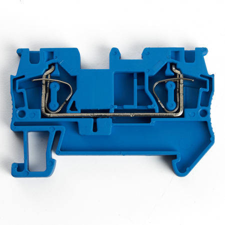 Зажим самозажимной, 2-проводной проходной ЗНИ - 2,5 (JXB ST 2,5), синий STEKKER 39955