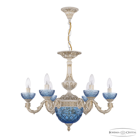 Подвесная люстра Bohemia Ivele Crystal AL79101P/6/175 WMG P Aquamarine/M-1F