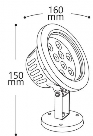 Светодиодный светильник подводный Feron LL-875 Lux 9W RGB 24V IP68 32040