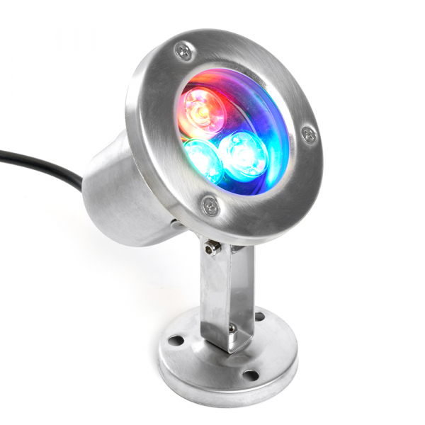 LL-822 Светодиодный прожектор подводный, 80*80*130mm, 3W AC24V RGB IP68 48467