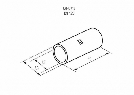 Гильза соединительная (СГ L-15мм) 0.5-1.5кв.мм (BN1.25) REXANT 08-0712