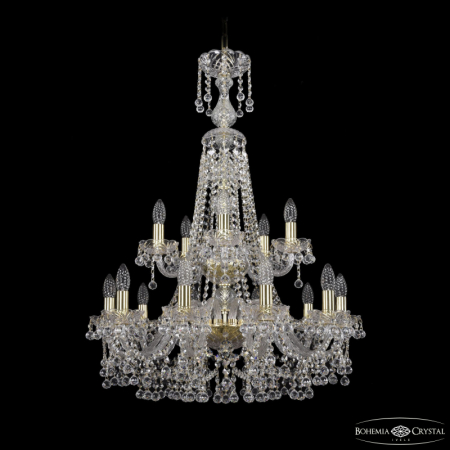 Подвесная люстра Bohemia Ivele Crystal 1409/10+5/240/XL-91/2d G