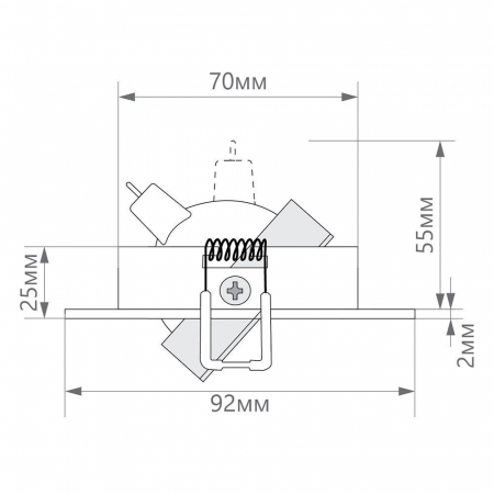 Светильник встраиваемый Feron DL2801 потолочный MR16 G5.3 хром 32639