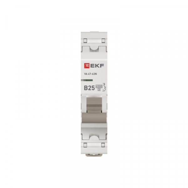 Выключатель автоматический модульный 1п B 25А 4.5кА ВА 47-63N PROxima EKF M634125B