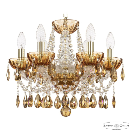 Подвесная люстра Bohemia Ivele Crystal 5413/6/141 G Amber/M-1H K777