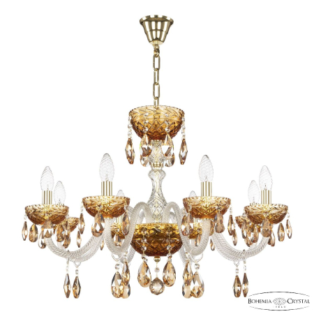 Подвесная люстра Bohemia Ivele Crystal 5417/8/240 G Amber/M-1F K721