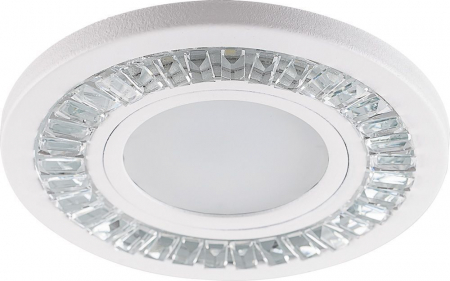 Светильник встраиваемый с LED подсветкой Feron CD958 потолочный MR16 G5.3 прозрачный, белый 32656