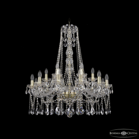 Подвесная люстра Bohemia Ivele Crystal 1413/12+6/300/h-95 G