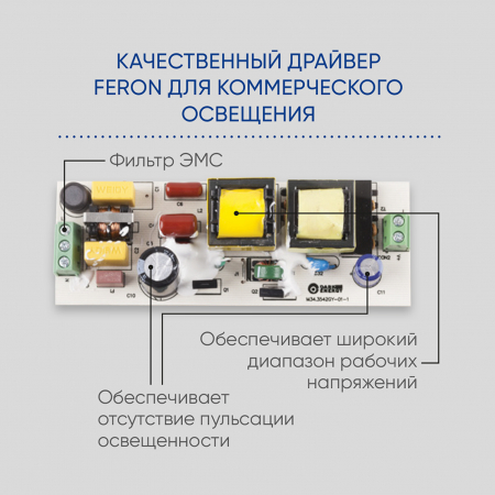 Светодиодный светильник Feron AL104 трековый однофазный на шинопровод 40W 4000K, 35 градусов, черный 41181