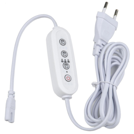Таймер с вилкой и разъемом для фито светильника (UL-00006492) Uniel UST-E32 WHITE 2M