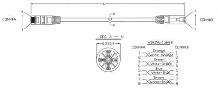 Патч-корд U/UTP кат.6 LSZH 3м PC-LPM-UTP-RJ45-RJ45-C6-3M-LSZH-GY сер. Hyperline 41839