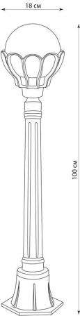 Светильник садово-парковый Feron PL5046 столб 60W E27 230V, черное золото 11549