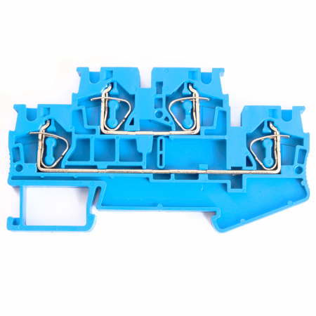 Зажим самозажимной, 4-проводной проходной 2 уровня ЗНИ - 4.0 (JXB ST 4), синий STEKKER 39974