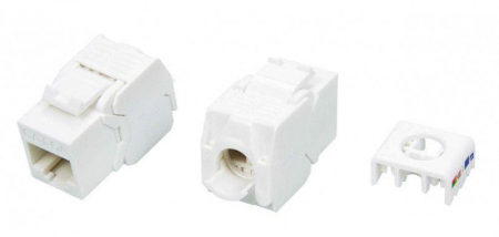 Вставка Keystone Jack RJ45 (8P8C) кат.6A (10G) 180град. Toolless KJ8-8P8C-C6A-180-TLS-WH бел. Hyperline 426186