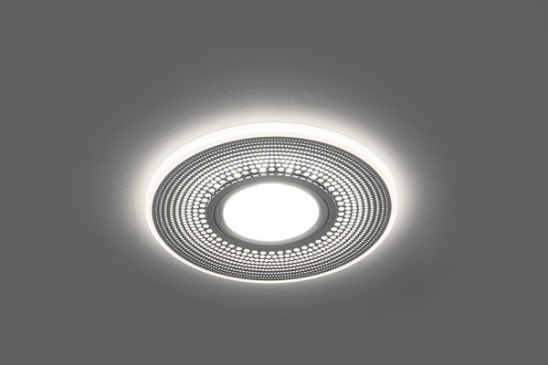 Светильник встраиваемый с белой LED подсветкой Feron CD950 потолочный MR16 G5.3 белый матовый 29712