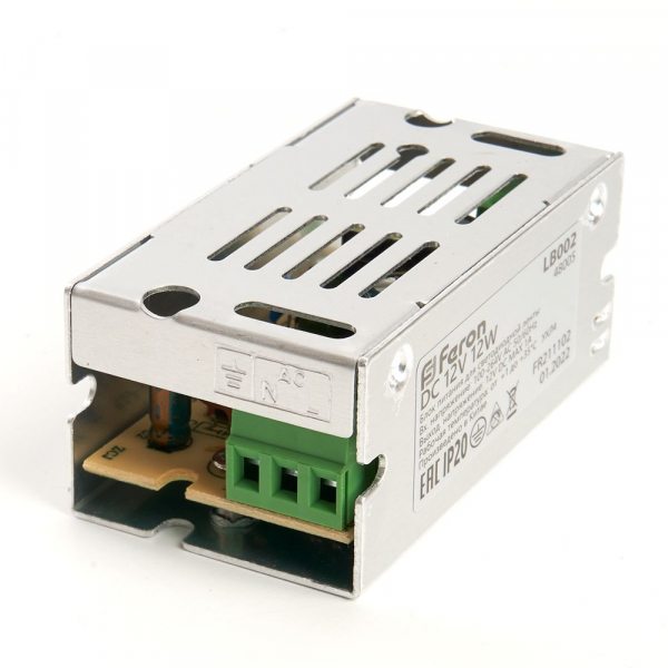 Трансформатор электронный для светодиодной ленты 12W 12V (драйвер), LB002 48005