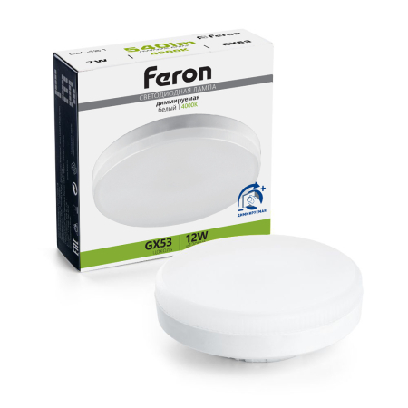 Лампа светодиодная диммируемая Feron LB-456 GX53 12W 230V 4000K 51065