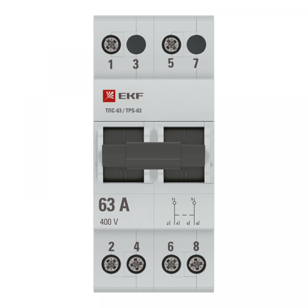 Переключатель трехпозиционный ТПС-63 2P 63А PROxima EKF TPS263